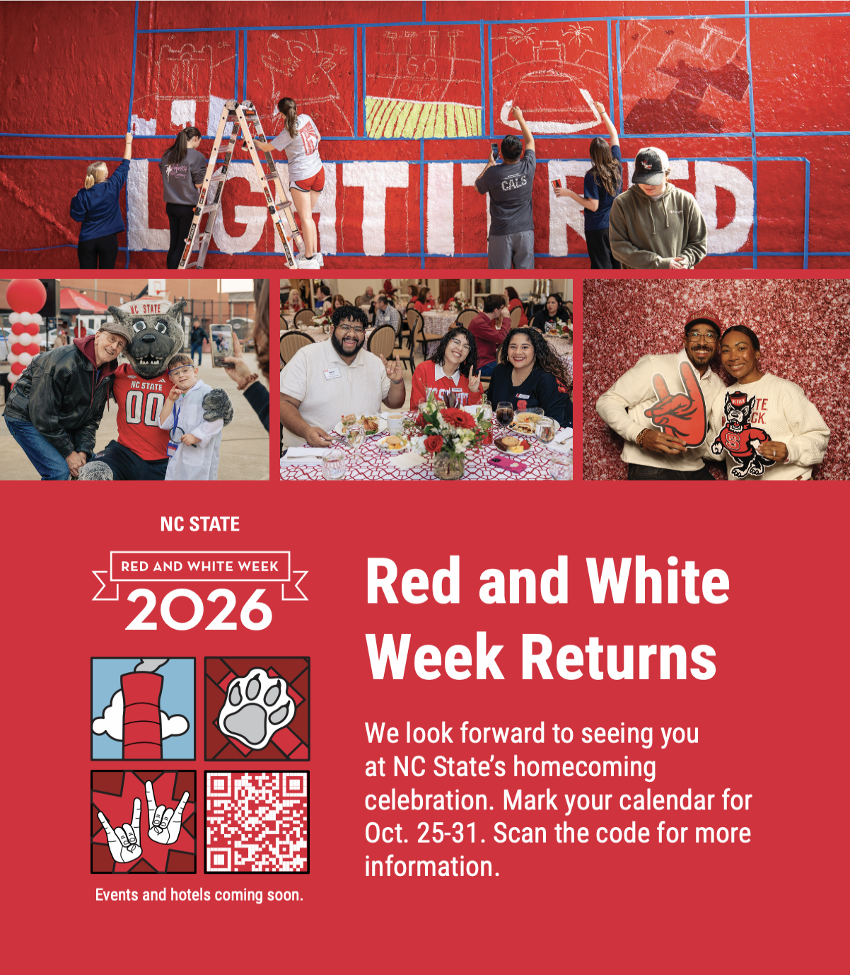 Red and White Week NC State Alumni magazine ad