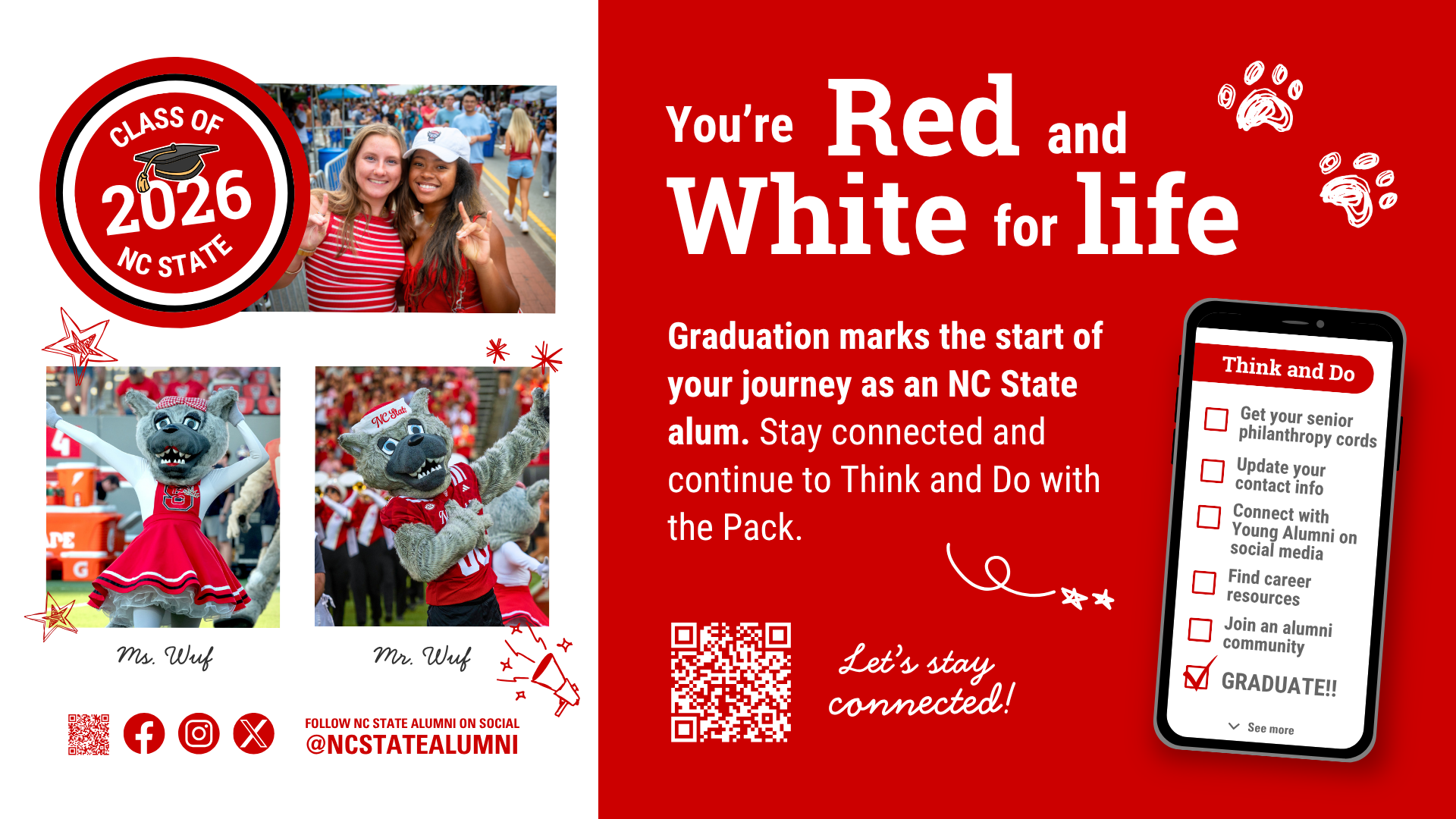 Red and white for life slide